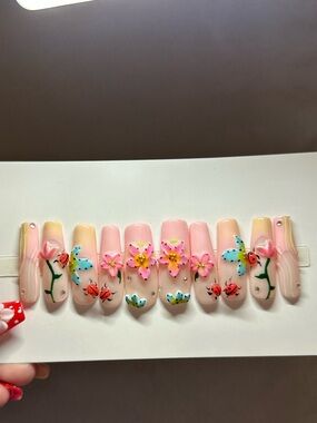 Handmade Press On Nails Long😍